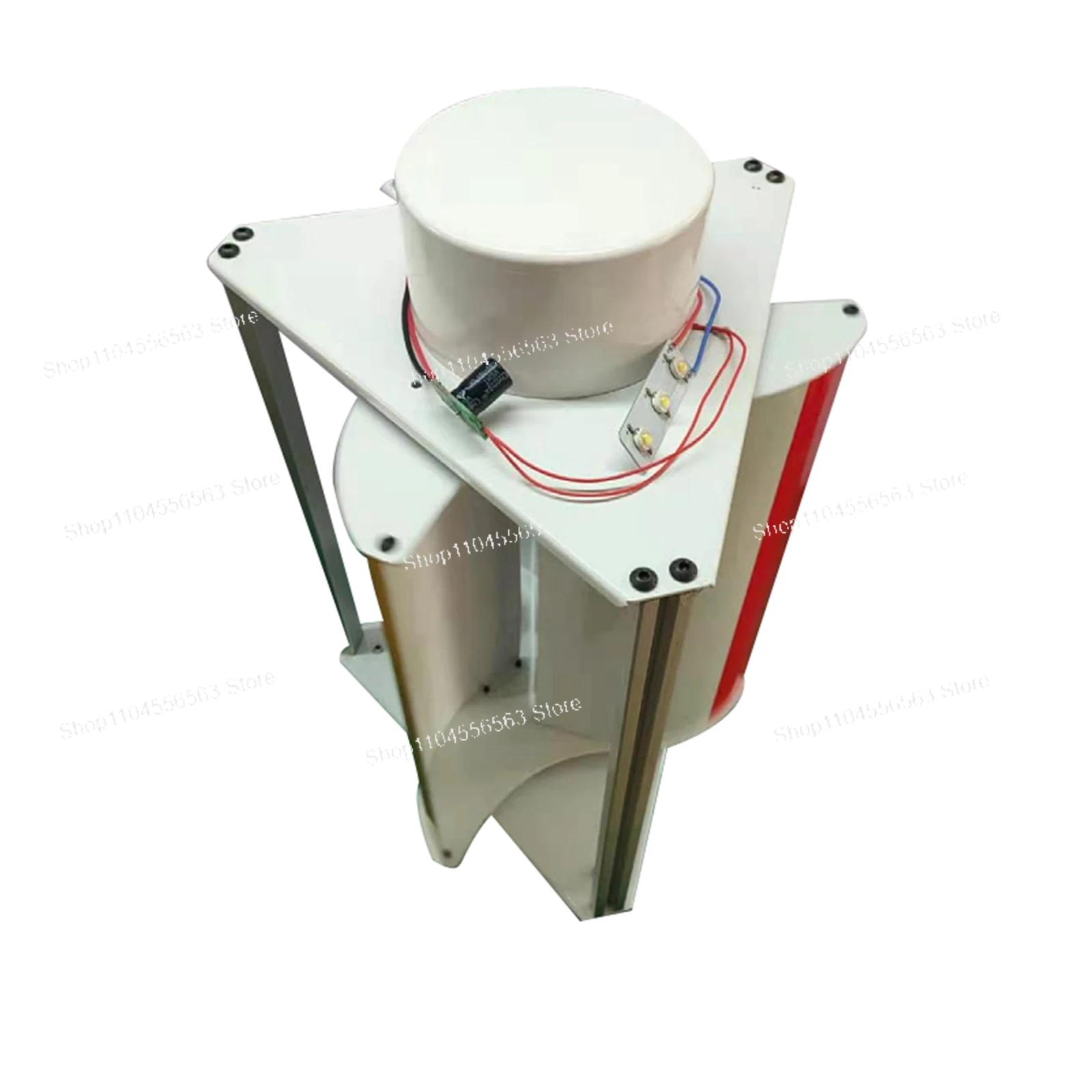 Efficient Mini Vertical Axis Wind Turbine 100W, Breeze Start Disc Coreless Generator for Portable Outdoor Camping