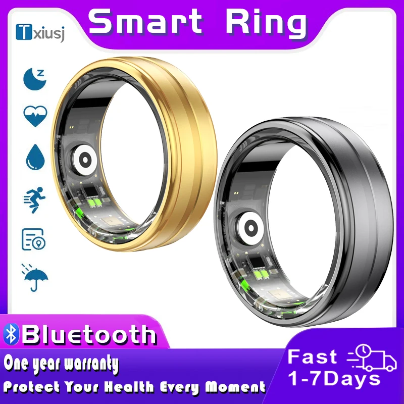 Smart Ring 2024 R06 Health Monitor Bloeddruk Slaap Hartslag Waterdicht Smart Ringen Meerdere Sportmodi Voor Xiaomi Ios