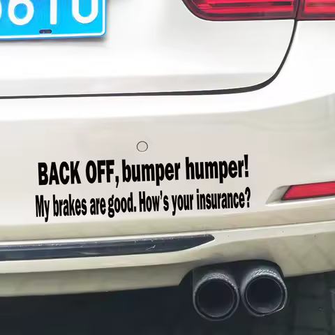 BACK OFF BUMPER HUMPER Tailgate Funny Car Truck Window Vinyl Decal Sticker Decorative Car Accessories Decals