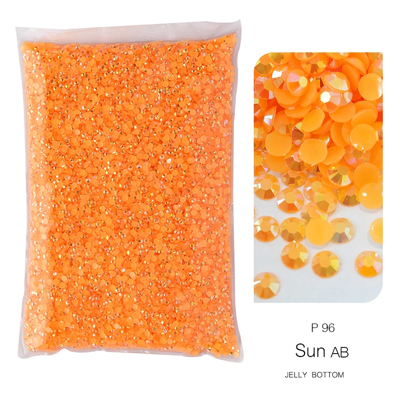 2mm-6mm Crystal AB Jelly Resin Rhinestones