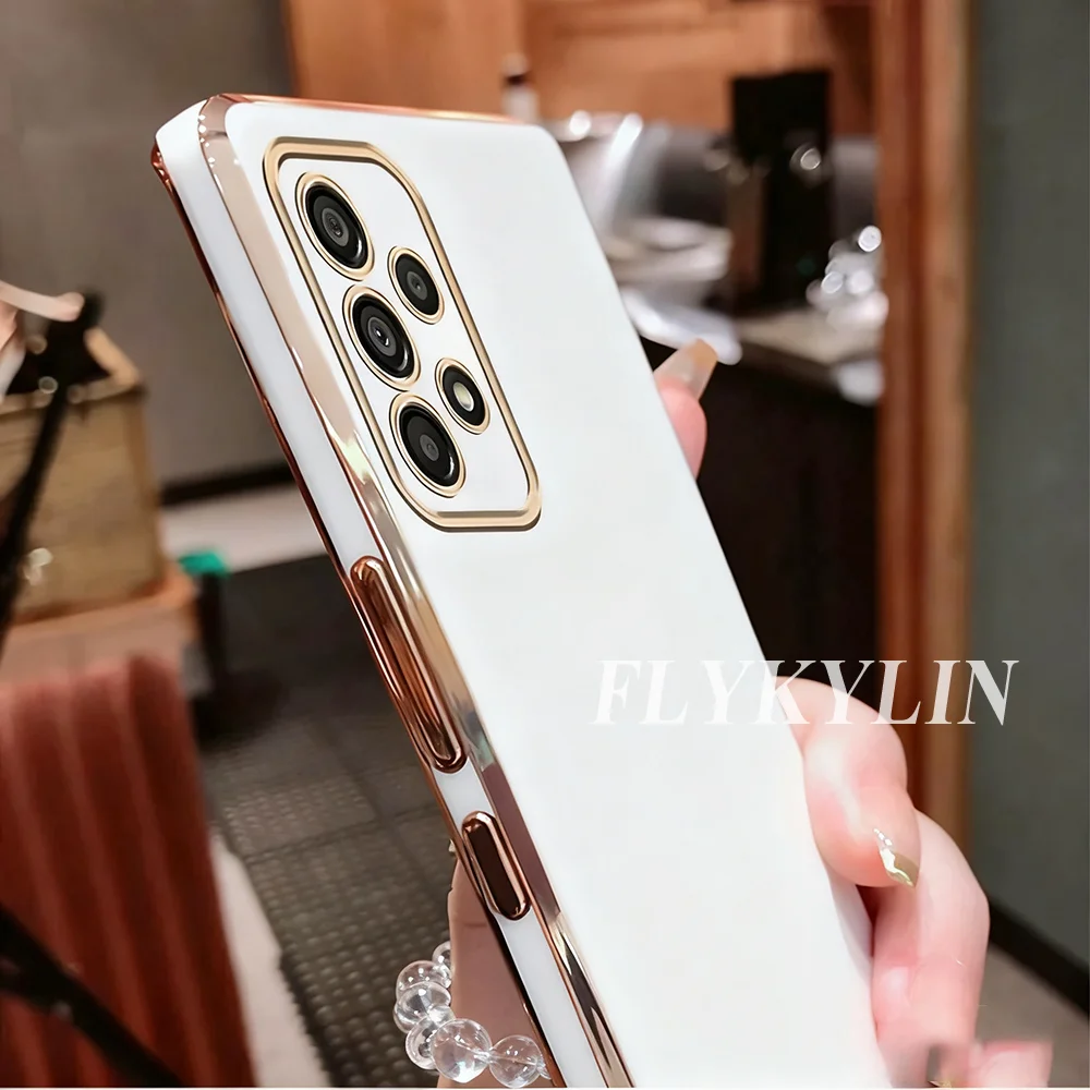 لسامسونج A53 A33 A13 A14 A54 A04 A34 A24 A05 A35 A55 A25 A15 الحب مرآة مع سلسلة كريستال مطلي لينة قذيفة #5