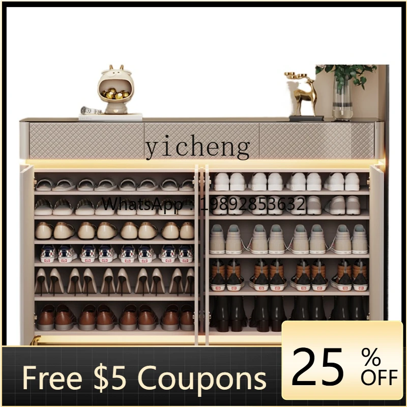 

ZZ Household Home Shoe Cabinet Door Corridor outside Multi-Layer Large Capacity Entrance High-End Entrance Cabinet