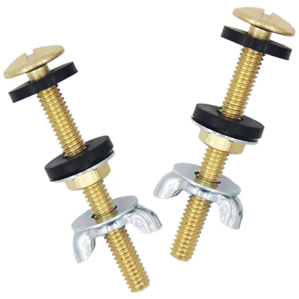 

2Pcs Premium Toilet Tank Bolts with Rubber Washers Heavy Duty Stainless Steel Fixing Bolts for Universal Toilet Tank Replacement