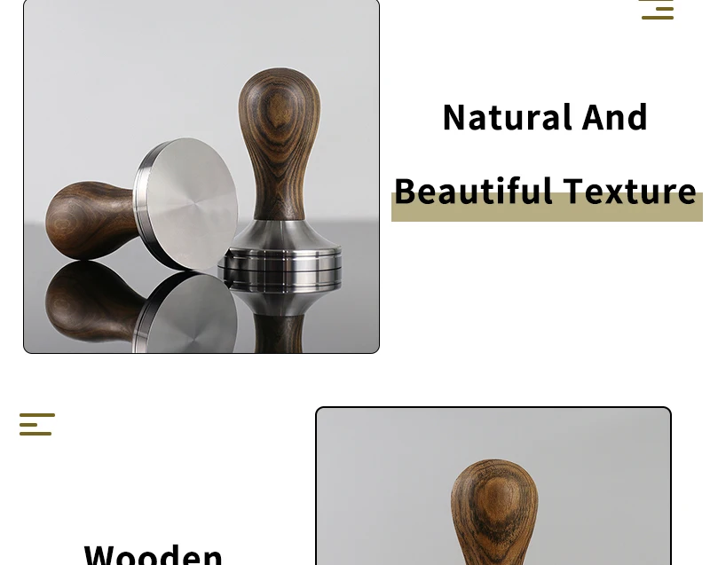 Kaffee Tamper 51mm 57mm 58,5mm Für Delonghi Breville Lelit Siebträger Edelstahl Espresso Zubehör Ecke Barista werkzeuge – Detail 13