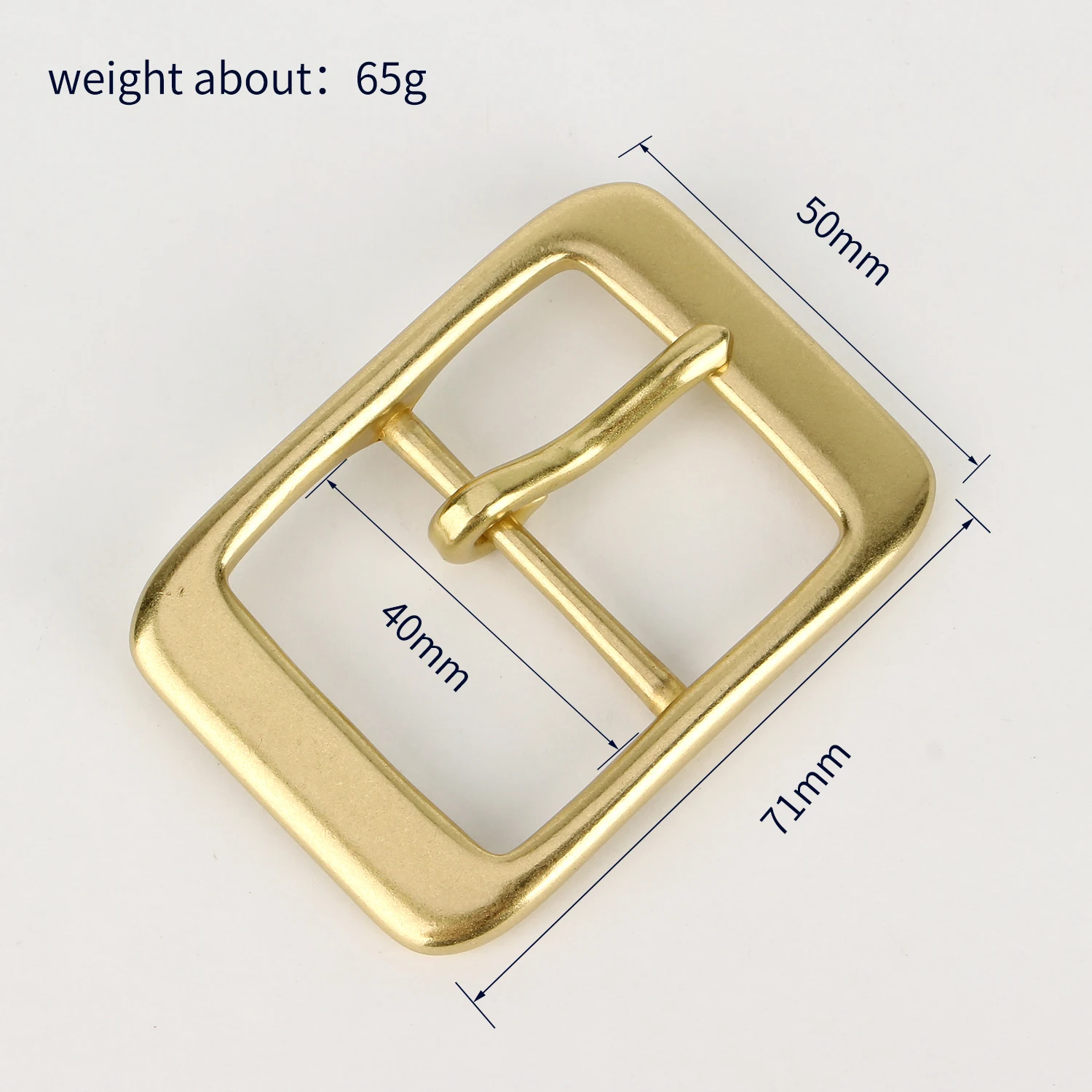 1 قطعة الصلبة النحاس 40 مللي متر حزام أبازيم النحاس النقي الرجال زنار رئيس دبوس واحد مشبك الجينز الإكسسوار DIY بها بنفسك الجينز اكسسوارات