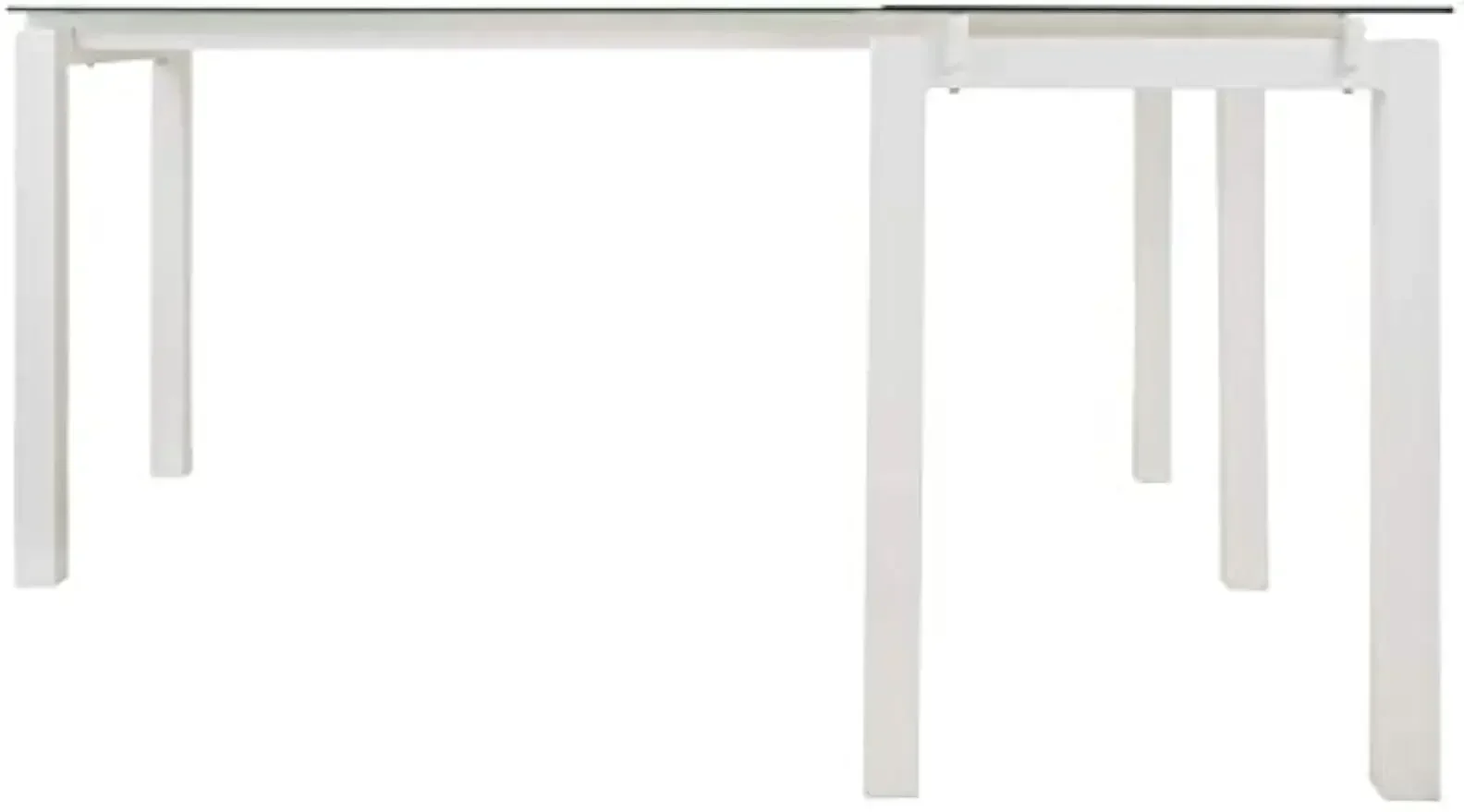 Signature Design by Ashley Baraga Contemporary Glass L-Shaped Home Office Desk, White