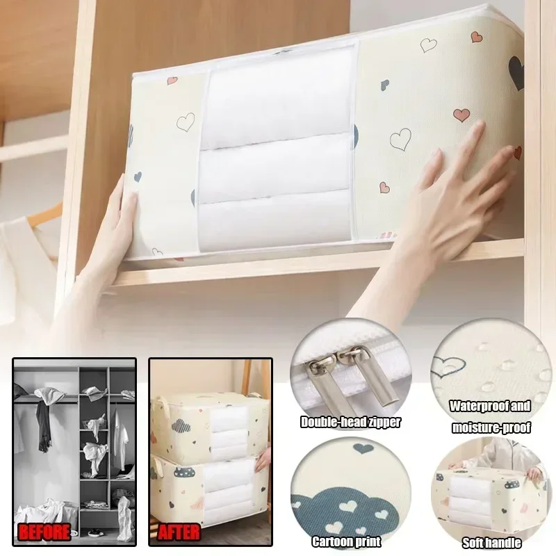 

Сумка для хранения одеял, пылезащитный шкаф, одеяло, органайзер для одежды, домашнее одеяло, сортировочные сумки на молнии, сумка для переезда, сумки для хранения