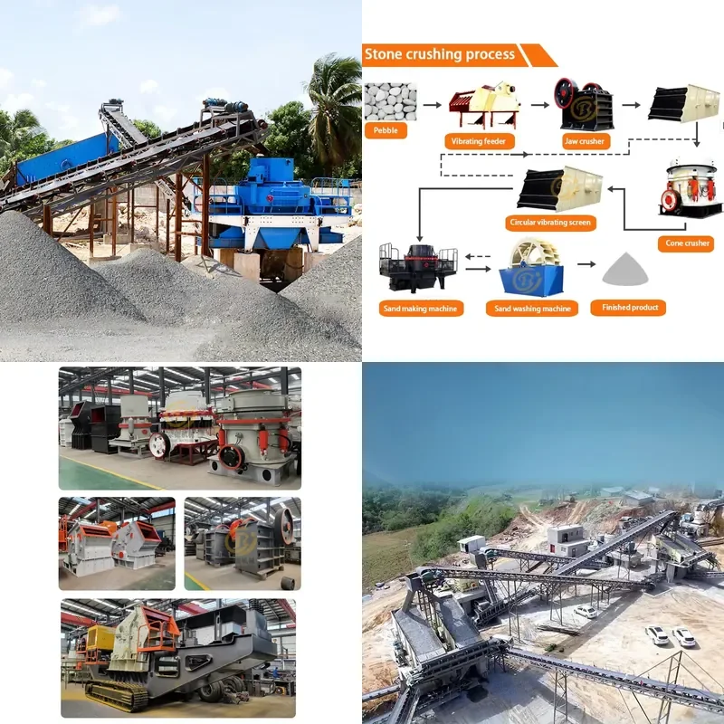 30 or 50 TPH Complete Set Gravel Rock Mining Jaw Crusher Stone Crushing Line with Screen Plant