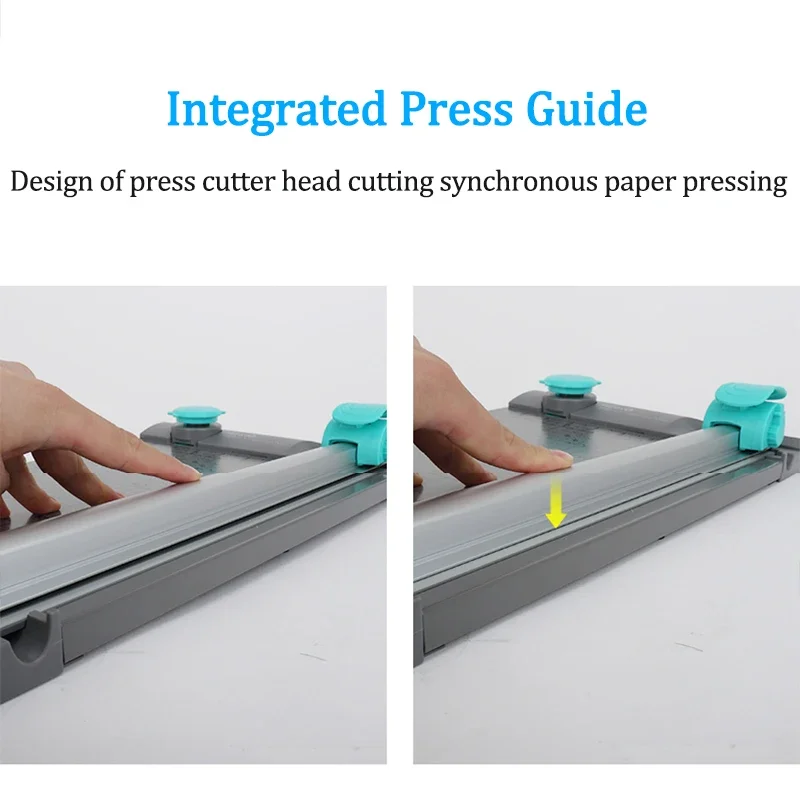 Paper Cutter A4 Precision Paper Photo Trimmer Small Roller Paper Cutter Photo Card Hand Account Cutter DIY Office Stationery