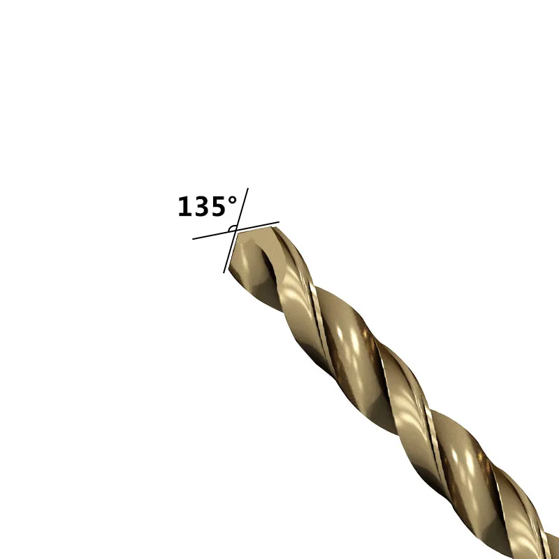 Broca helicoidal de cobalto M35, herramienta de abridor de agujeros de 200-10mm, 2,5mm de largo extendido, para madera y Metal de acero inoxidable, 1 unidad