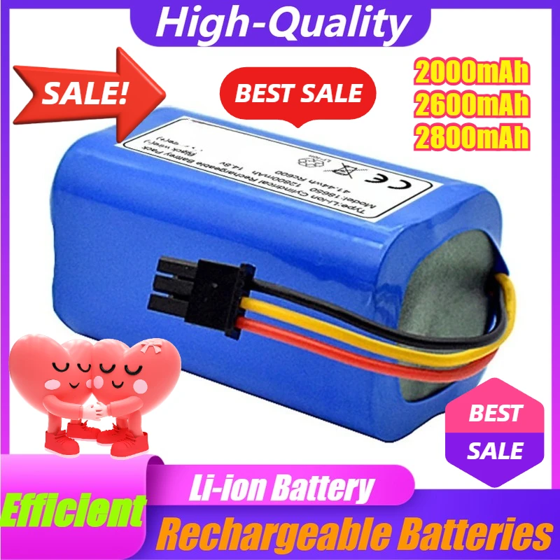 

2000mAh/2600mAh/2800mAh Lithium Batteries Compatible for Haier TAB-T360W TAB-5510S Robotic Vacuum Cleaners