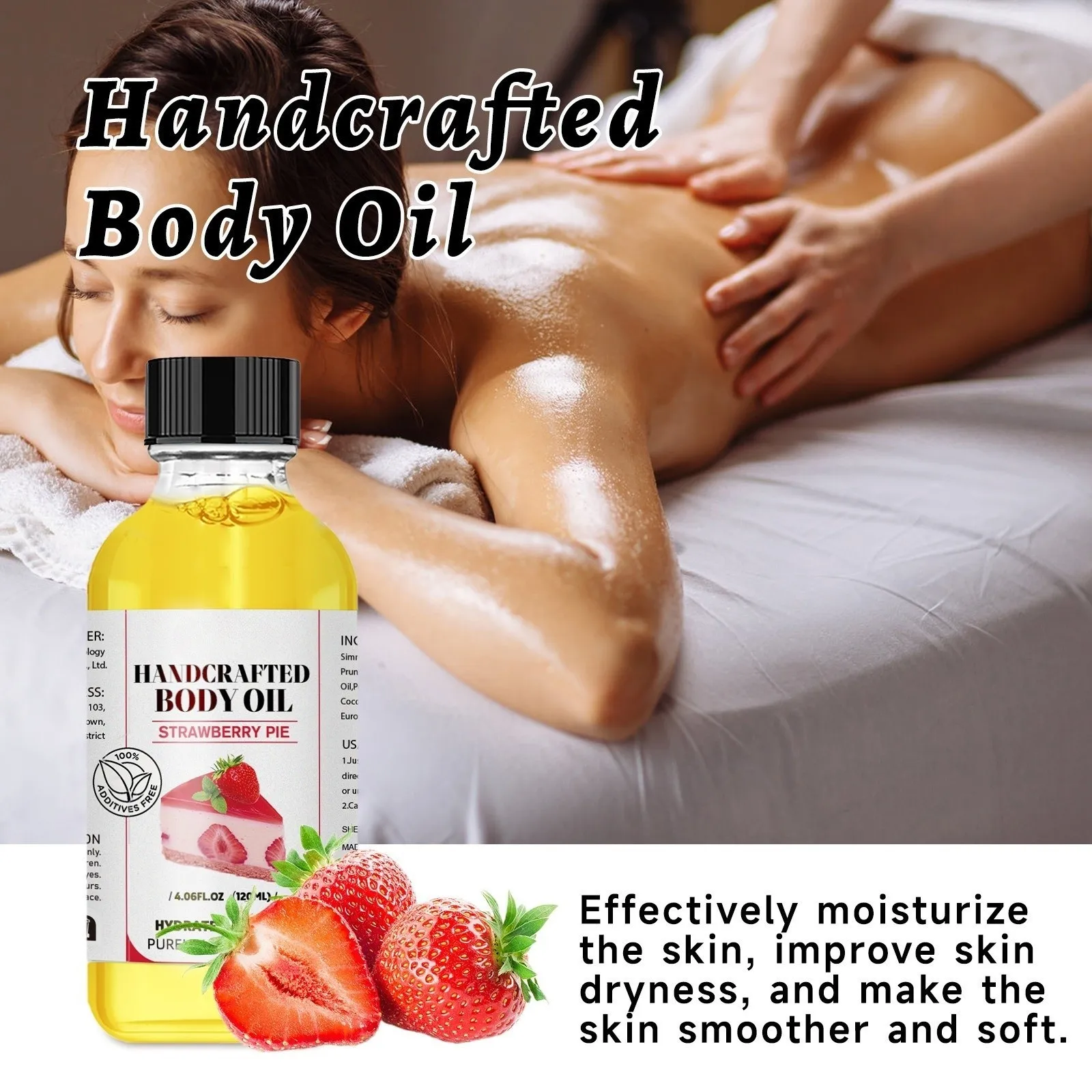 120ml Strawberry Flavor Edible Lubricant for Anal Vaginal Oral Sex Silicone Lubricating Oil Adult Sex Products Body Massage Gel