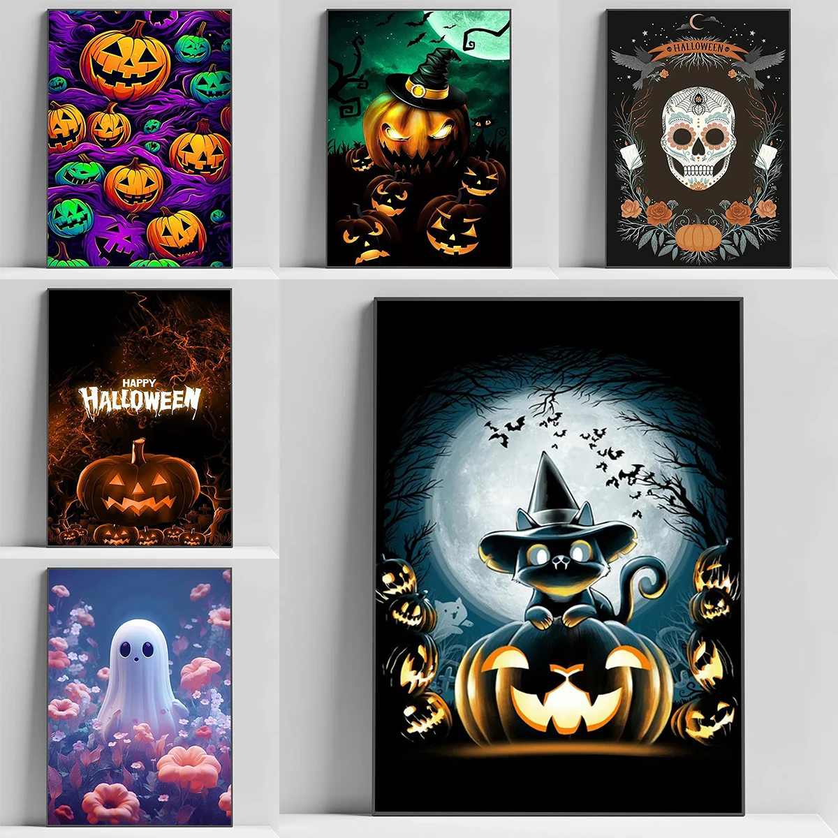 

Halloween Poster Bedroom Decoration Posters on the Wall Decor Fall Decorations Christmas Vintage Art Mural Decorative Paintings