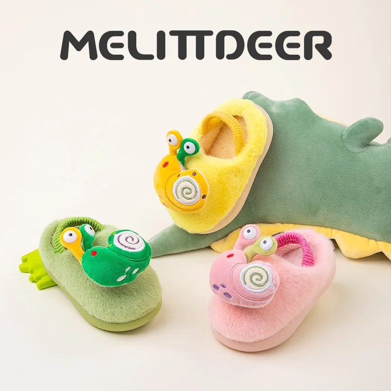 

MELITTDEER Children's Winter Slippers - 2025 New Style, Warm Indoor Outdoor Slippers for Kids, Perfect for Travel and Vacation