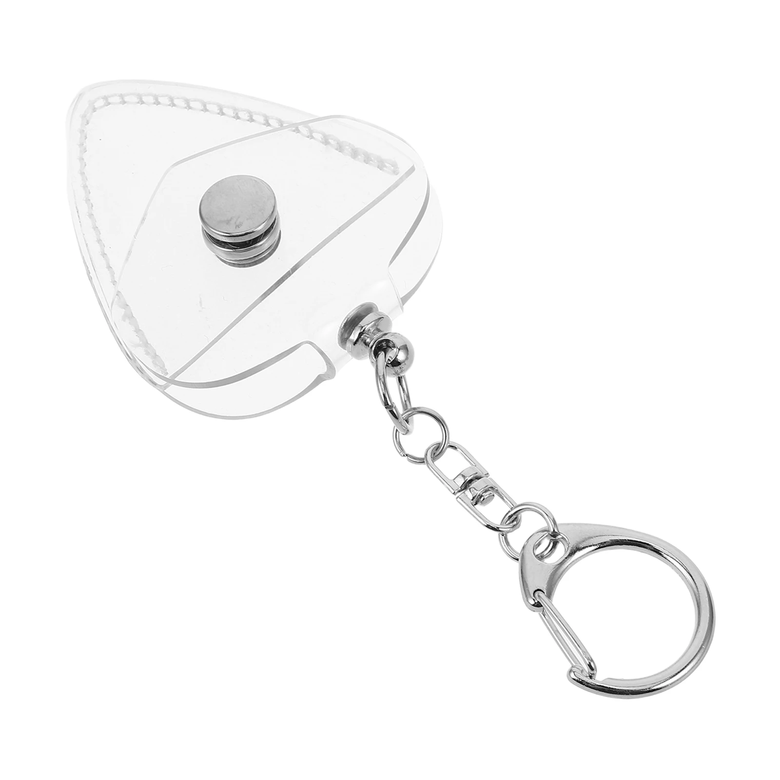 

Clear Guitar Pick Holder Case Compact Portable Plectrum Storage Box With Keychain For Guitarists Lightweight Transparent Picks