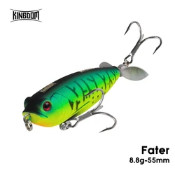 Kingdom Propeller Pencil Bait Fishing Lure Topwater 55mm 8.8g Wobblers Hard Artificial Free Rotating Tail For Bass Pike