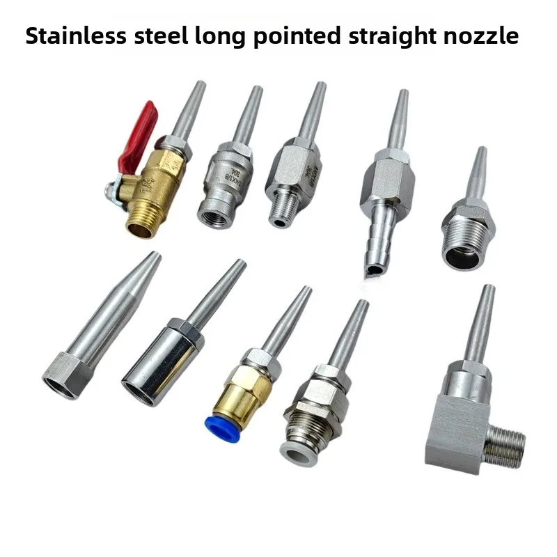 Stainless steel long pointed nozzle 304 high pressure linear nozzle car washing machine