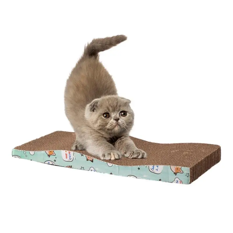 Cat Scratch Pad Double-Sided Cardboard Scratcher for Cats Multi-Use Cat Floor Scratching Pad Cat Scraper Protect Couch Carpets