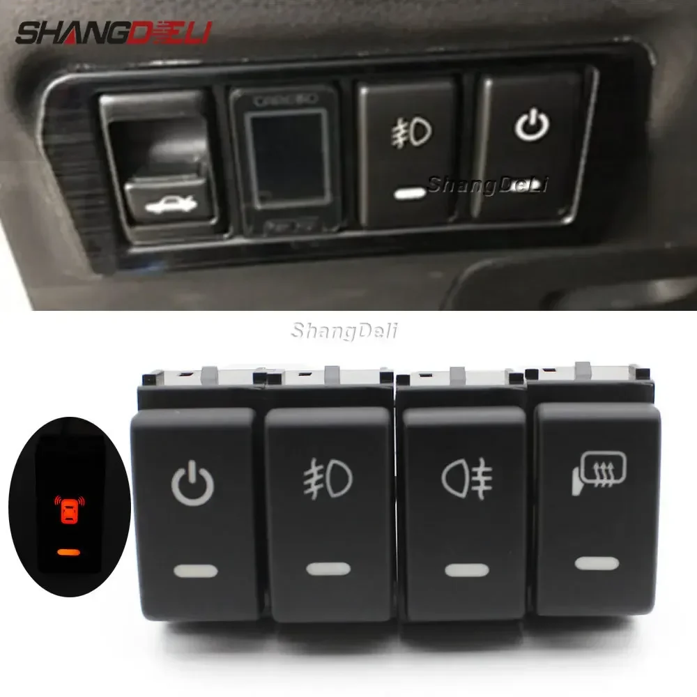 1Pc Car LED DRL Fog Light Radar Power On Off Camera Mirror Switch Button For Nissan Patrol Y62 Qhashqai Tiida X-TRAIL 370z 2012