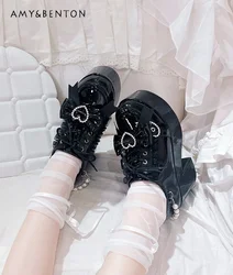 Original Lolita Mass-produced Subcultural Platform Shoes Japanese Round Head Mine Mary Jane Shoes Sweet Cute Pumps Women Shoes