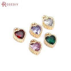 20PCS 18K Gold Color Heart Shape Charms Pendants High Quality Necklace Earrings Diy Jewelry Accessories Rosediy Official Website