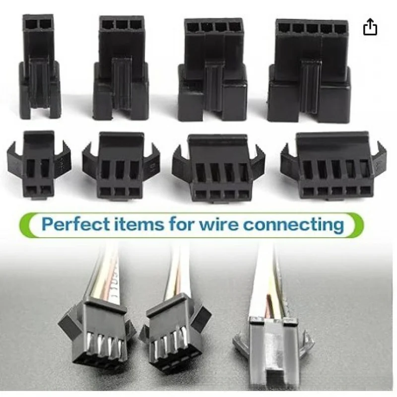 560PCS SM 2.54mm Connector Kit, 2/3/4/5PIN Male Female Terminal Assortment for Wiring