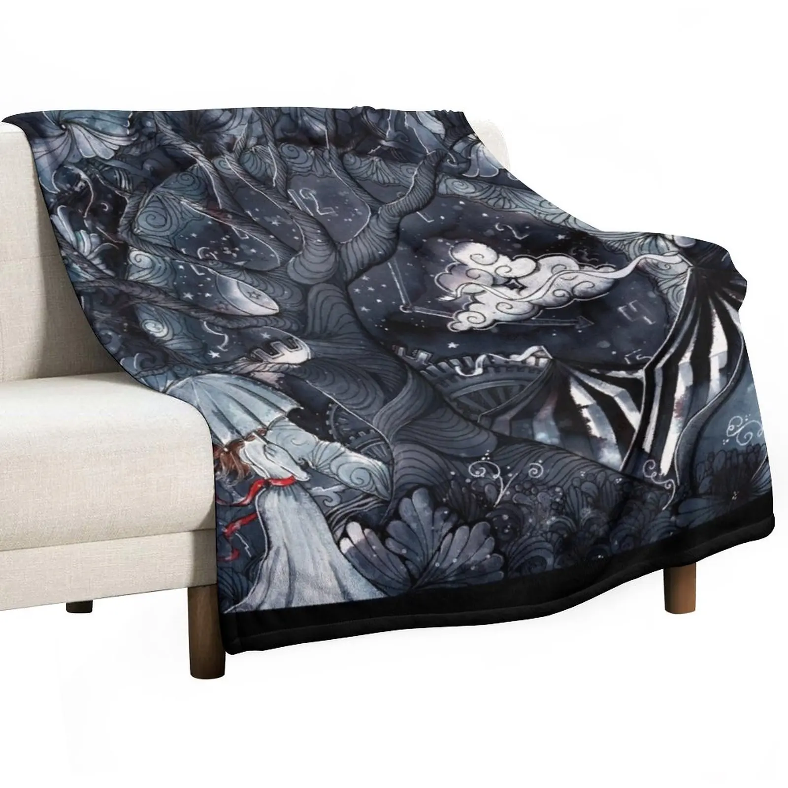 

The night circus Throw Blanket Travel Blanket Blanket For Decorative Sofa Furry Multi-Purpose