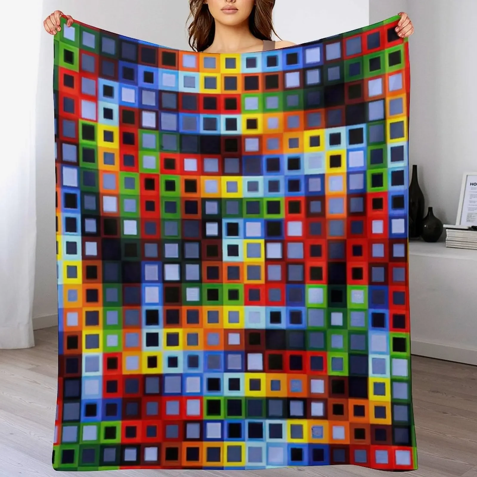 

Victor Vasarely - Orion-K - 1972 Throw Blanket Shaggy Summer Beddings Blankets