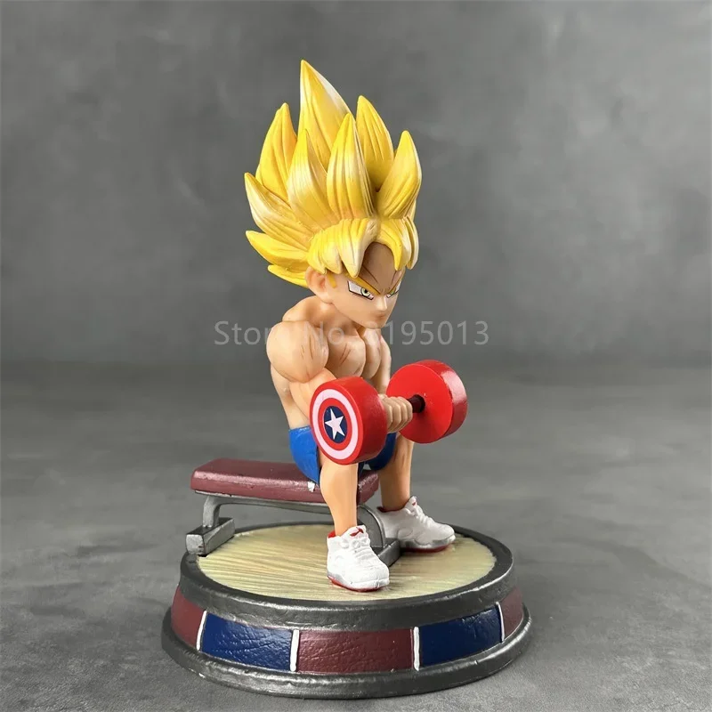 Dragon Ball Z Vegeta Son Gohan Goku Fitness Figure Dbz Muscle Man Model Bodybuilding Series Gym Anime Statue Figurine Gifts