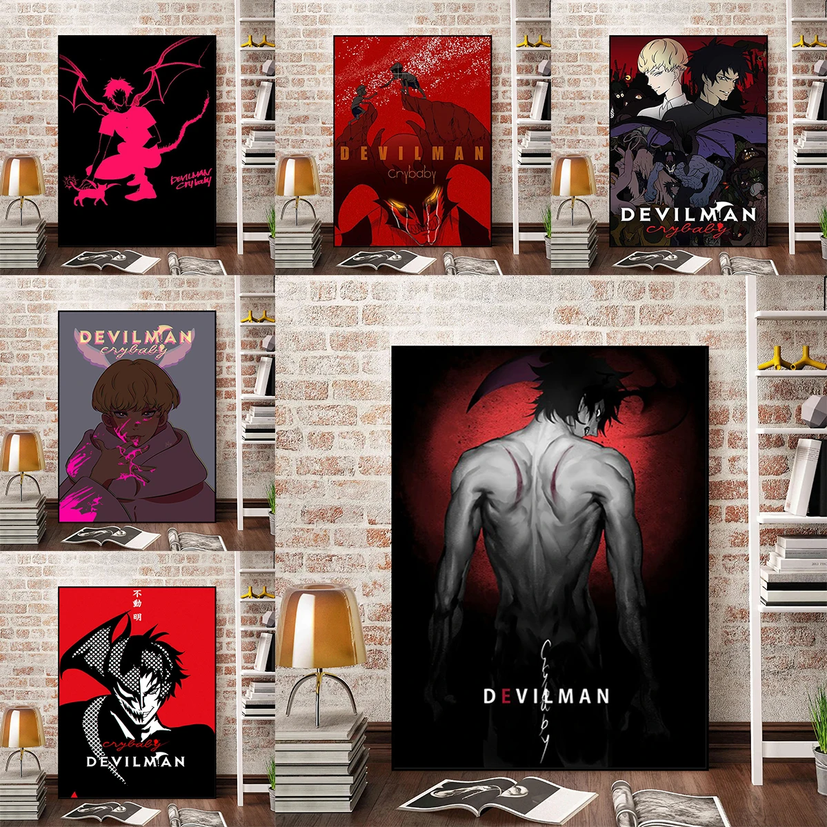 Devilman Crybaby Poster Decorative Pictures for Living Room Painting Wall Posters Home Decor Bedroom Decoration Art Mural Canvas