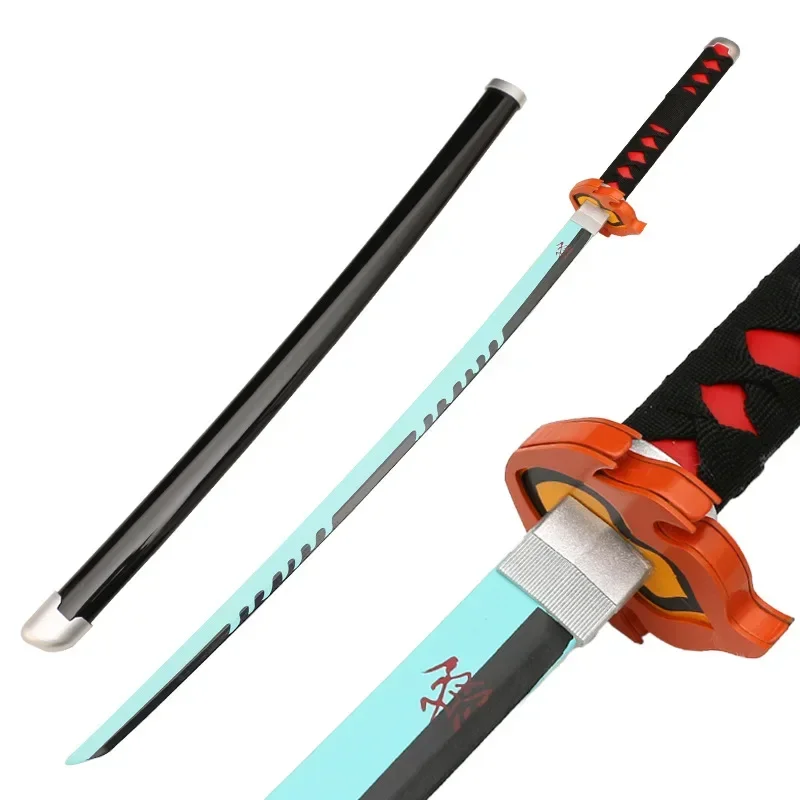 Cosplay Blue Style Tomioka Yoshio 41inch Wood Sword Role Play Tanjiro 104cm Model Katana - view 5