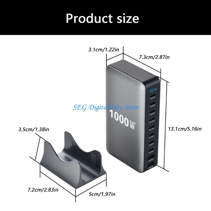 U75B 1000W Multiitores USB C Função carregamento rápido desktop USB para casa