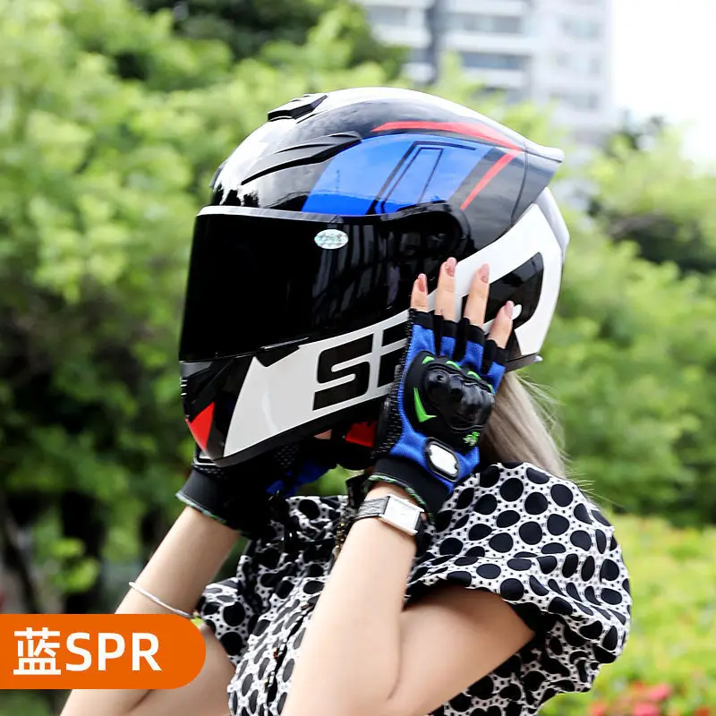 

Unisex-Adult Compact Lightweight Full Face Motorcycle Street Bike Helmet with Extra Tinted Visor Camo Medium Motor Enduro Cross