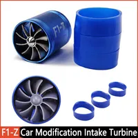 Car Air Intake Turbine Refit Turbo Gas Fuel Oil Saver Fan Turbo Supercharger Turbine Fit for Air Intake Hose Diameter 65-74mm