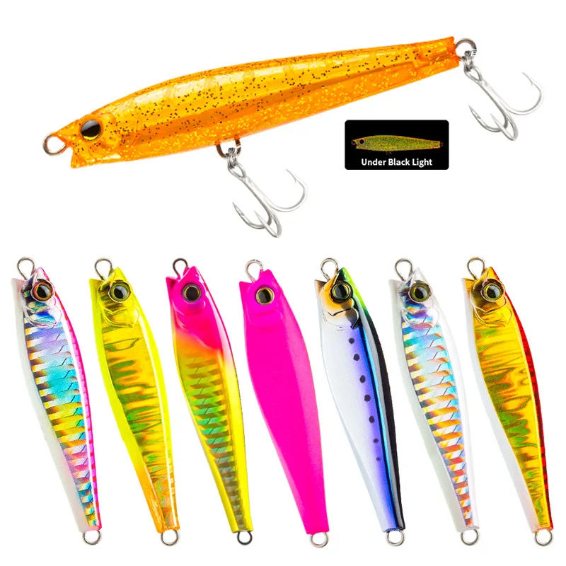 Luya Bait 80mm/30g Submerged Pencil Bionic Hard Bait for Long Distance Sea Fishing for Sea Bass, New Product