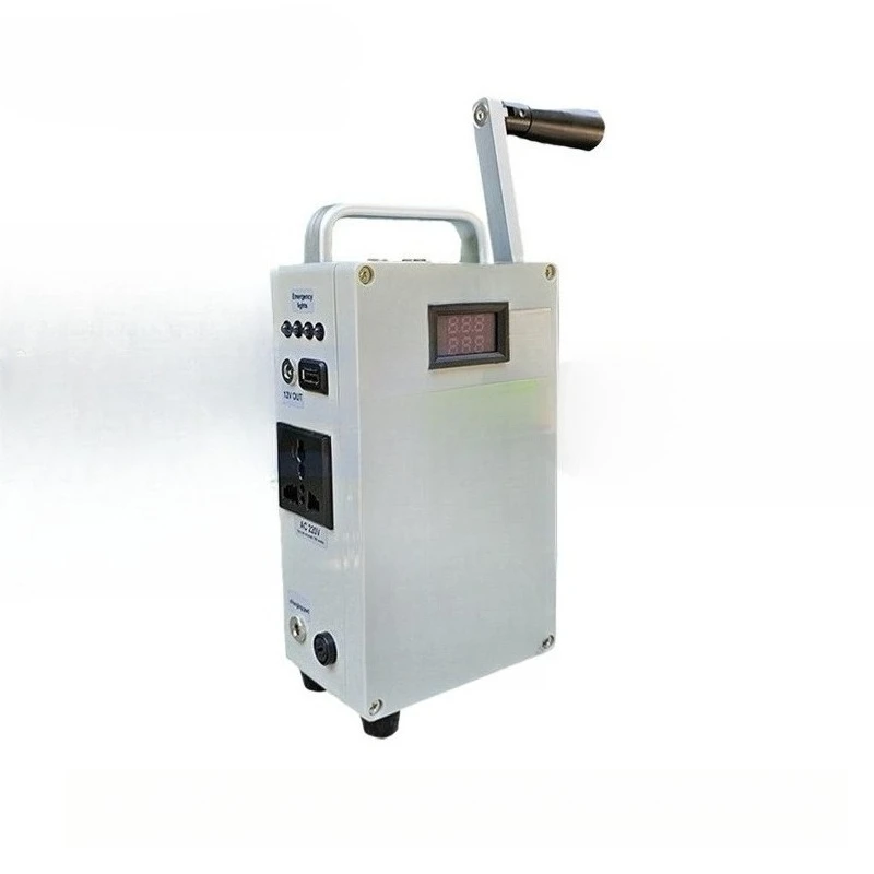 Hand generator 220V 150W outdoor power bank with USB 5V/3A and 65WH batteries