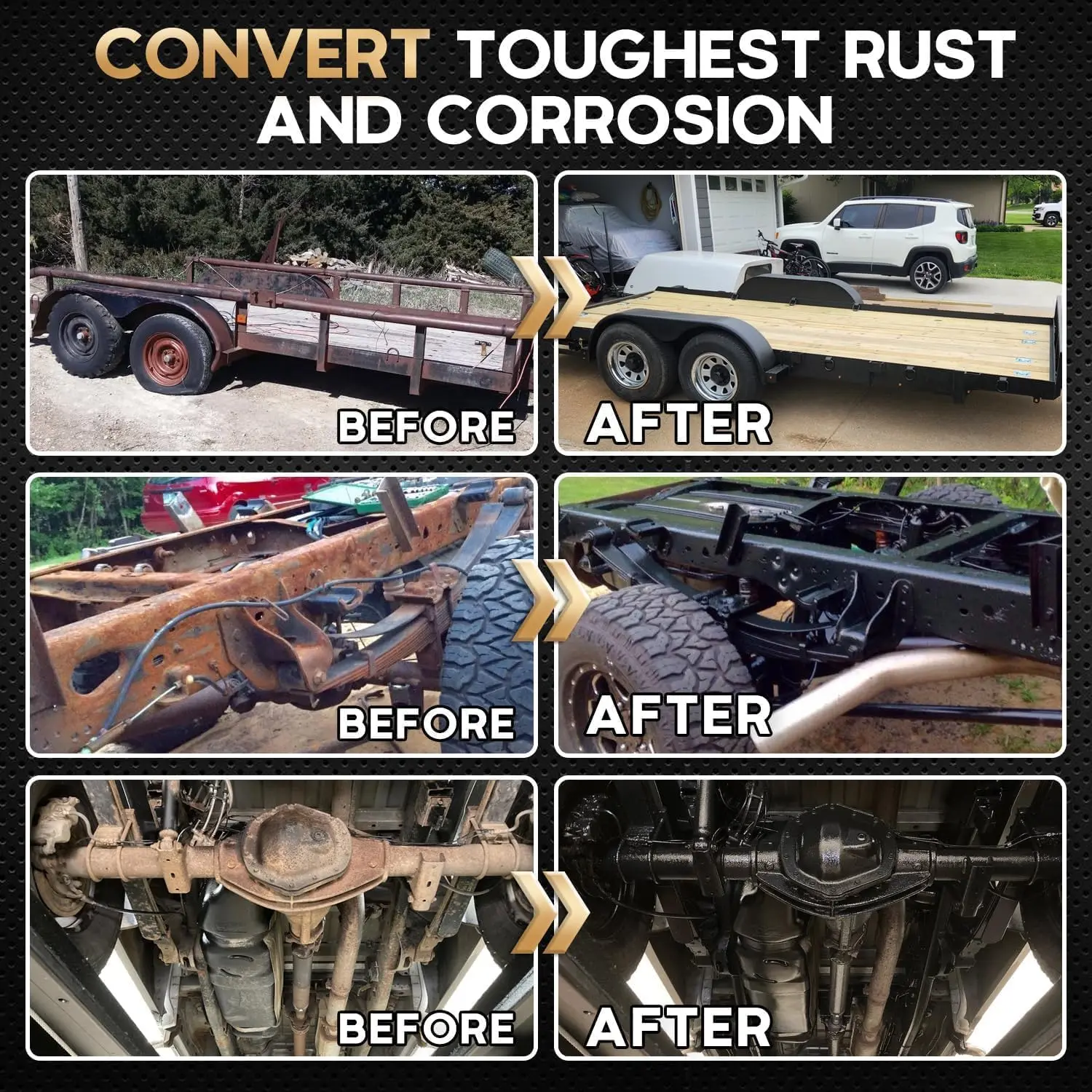 2-in-1 Rust Converter & Metal Primer Paint Heat & UV Resistant, Black Finish for Automotive, Marine, Industrial Metal Protection image 6