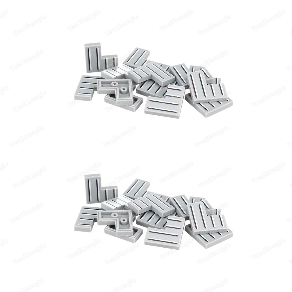 Bloc de construction à motif d'armure en fer imprimé, 2x2, minuscule brique d'angle, figurines MOC, équipement militaire, accessoires, modèle cadeau, jouets, 14719