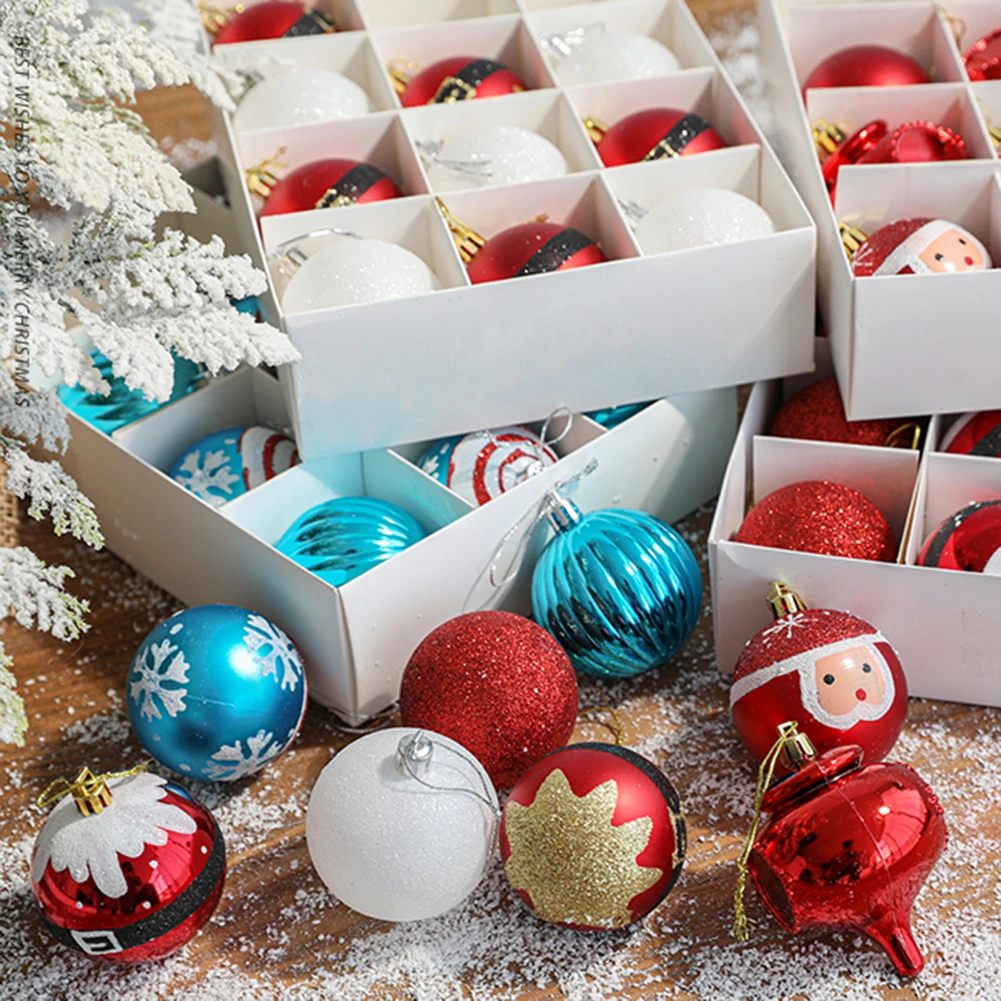 Hanging Ornament Set 12PCS of Beautifully Crafted Plastic Christmas Balls Perfect Addition to Your Festive Decor