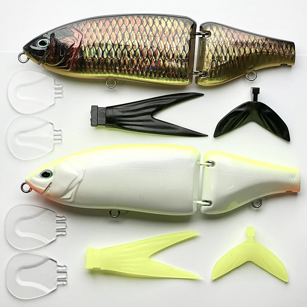 CF LURE Luminous Jointed Bait Floating 220mm 115g Shad Glider Swimbait Fishing Lures Hard Body Bass Pike Painting Flaw On Sale