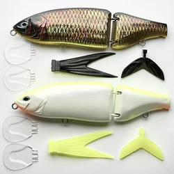 Esca CF esca snodata luminosa galleggiante 220mm 115g Shad Glider Swimbait esche da pesca corpo duro Bass Pike pittura difetto in vendita