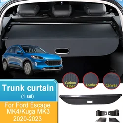 For Ford Escape MK4 Trunk Cargo Curtain Kuga MK3 2020 2021 2022 2023 Car Interior Storage Trunk Partition Cover Cars Accessories