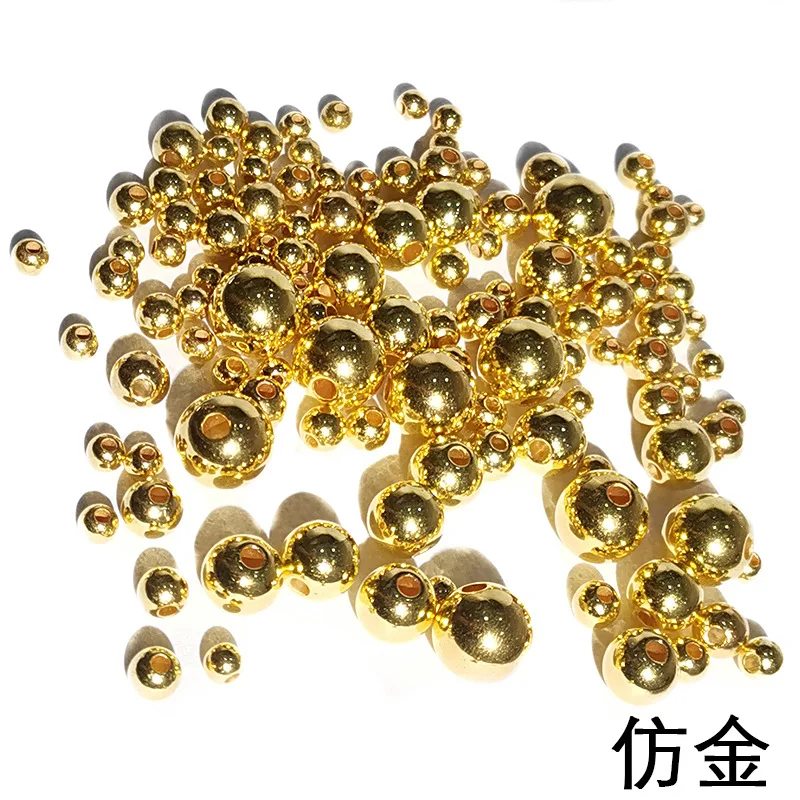 Newest UV Coated Round Loose Jewelry Spacer Beads 3mm 4mm 5mm 6mm 8mm 10mm 12mm Bracelet Necklace Earring Beading Material