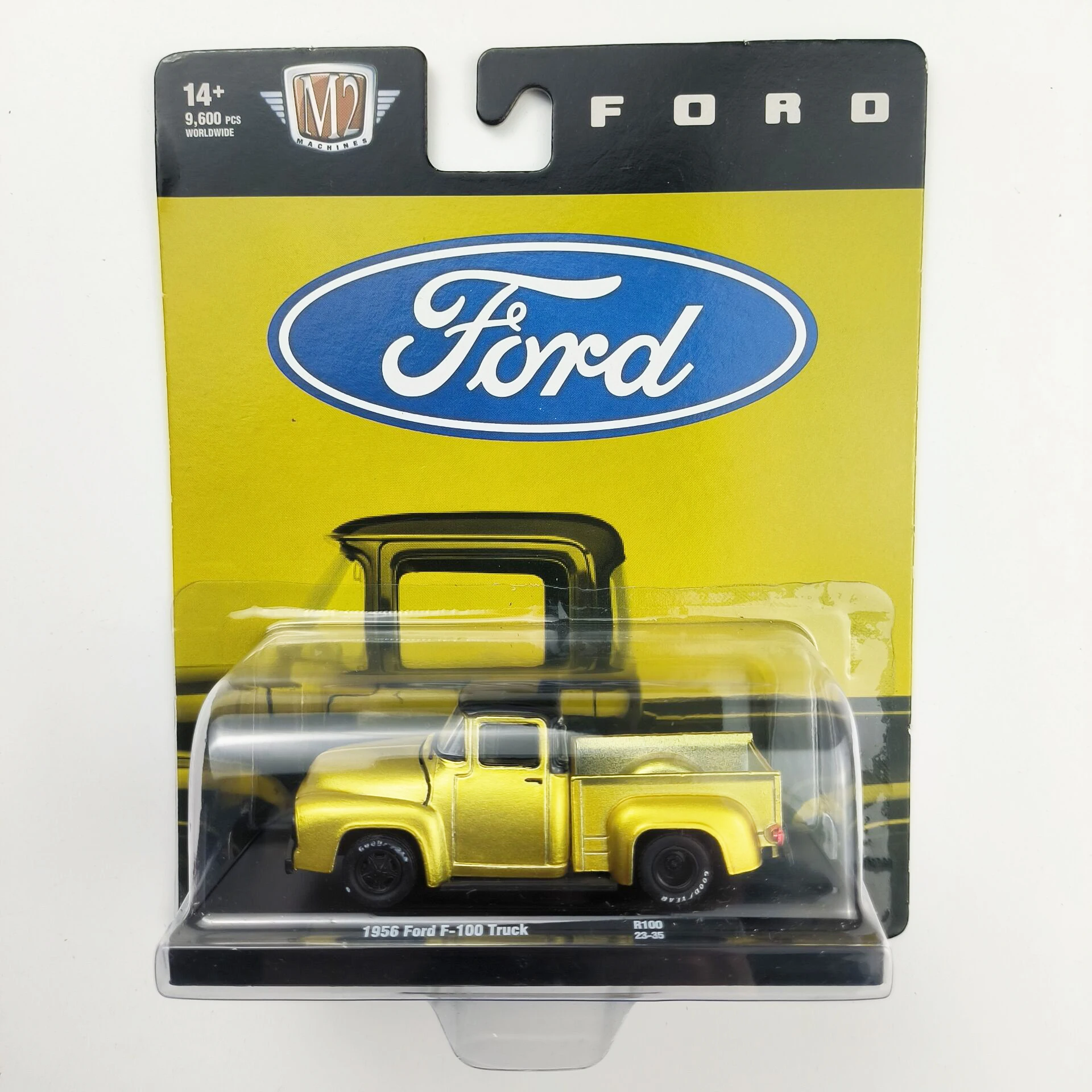 

M2 машины 1/64 1956 Ford F-100 грузовик литье под давлением Коллекционная модель автомобиля дисплей детский подарок