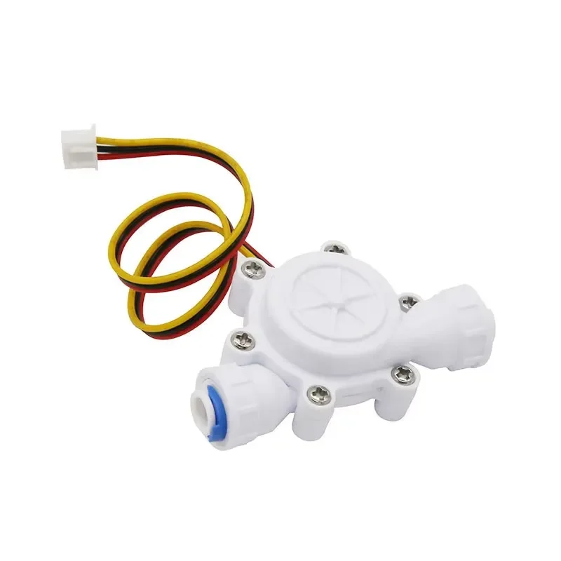 Cheap Price 1/4 PE Liquid Flow Sensor Flow Measurement Electronic Wired Coffee Boiler White Water Meter Sensor ZJ-S305 OEM