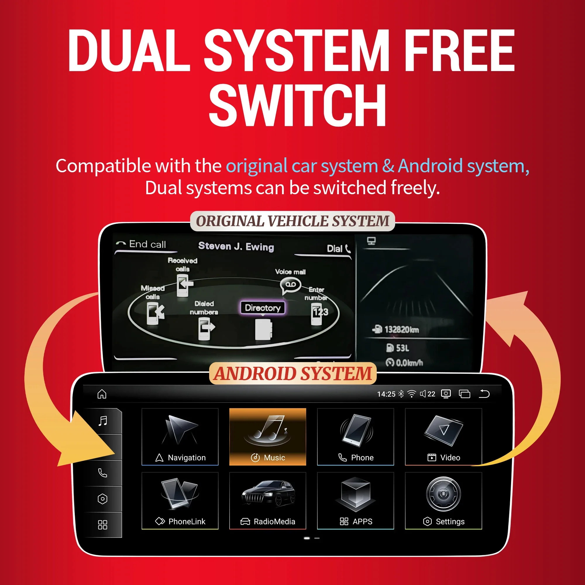 8,8 pulgadas volante a la izquierda Android 13 para Audi A4 B8 A5 2013-2016 Radio de coche inalámbrica Carplay Qualcomm Snapdragon 680 pantalla táctil