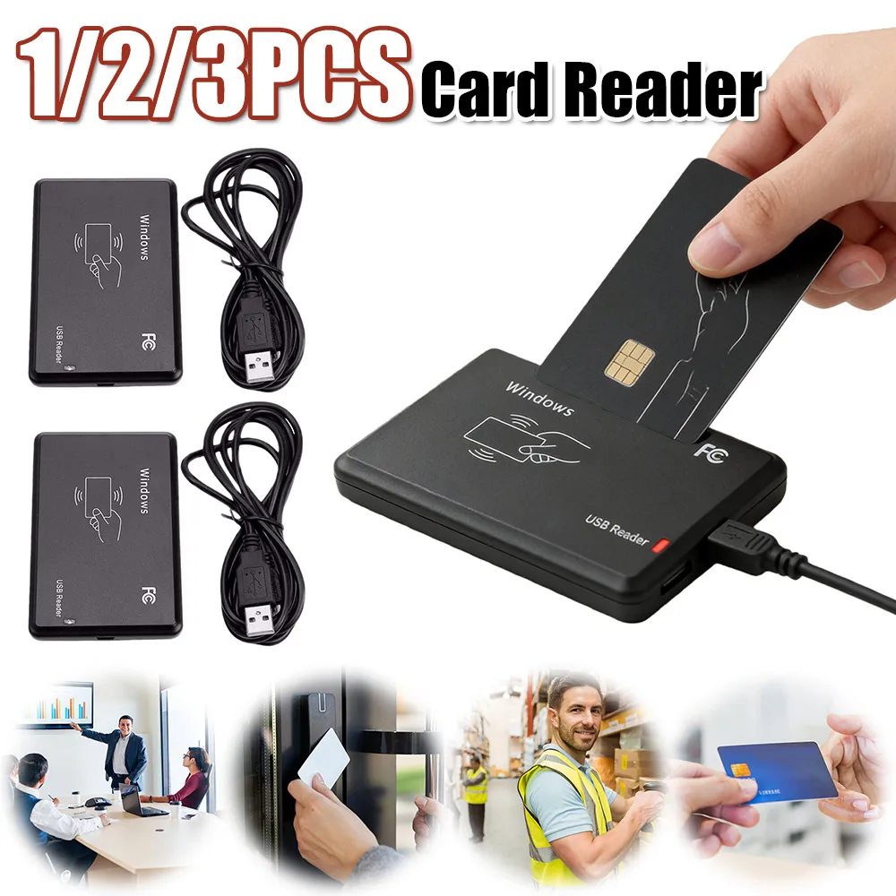 

Smart Card Reader 13.56MHz Access Control Encrypted Programmer with LED Indicator/Buzzer Compatible for Windows Linux MacOS