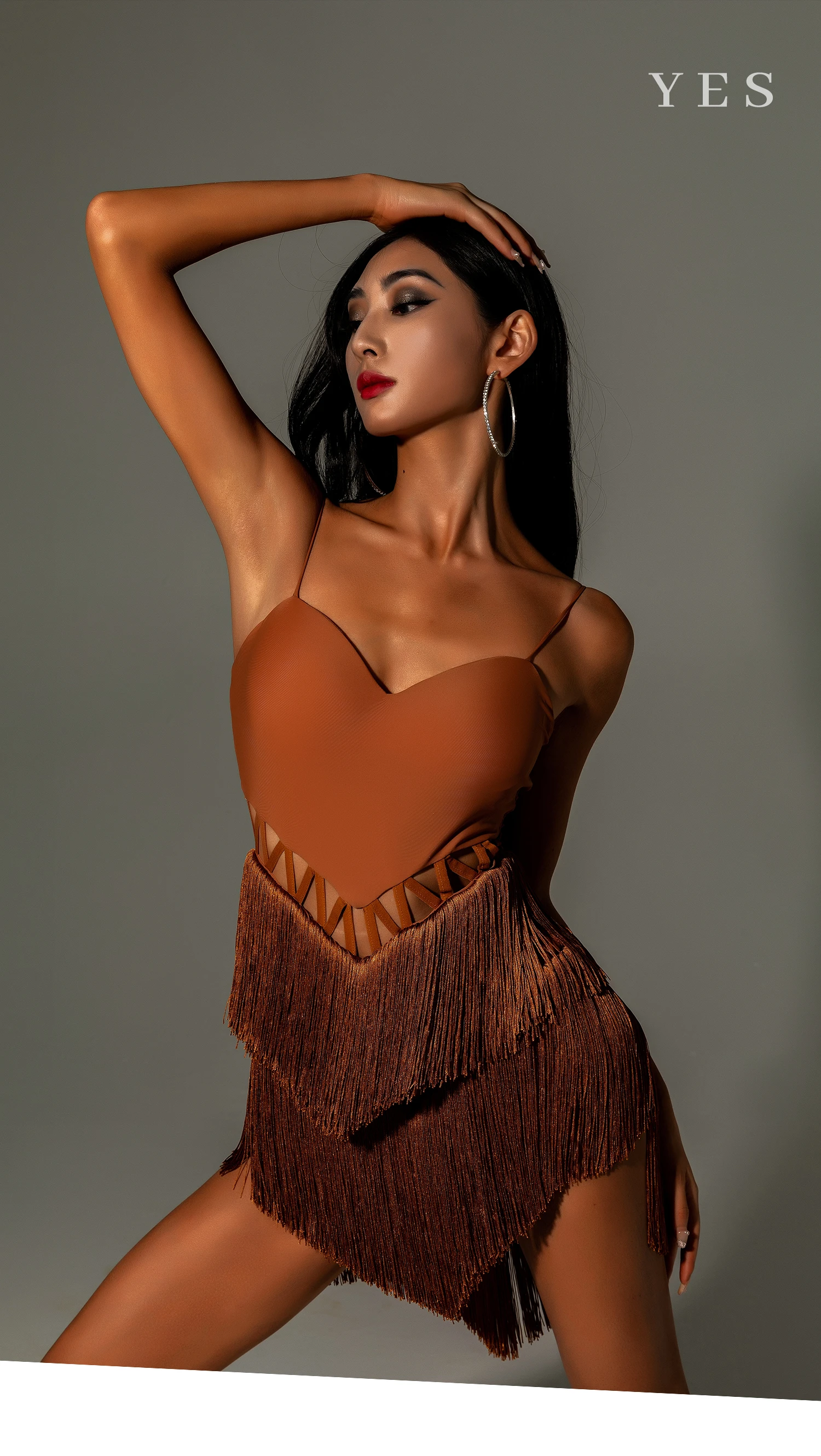 Odzież do tańca latynoamerykańskiego dla kobiet, sukienka z frędzlami dla dorosłych, profesjonalna odzież do ćwiczeń rumby, sukienka na zawody tańca towarzyskiego.