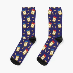 Homens e mulheres Peanut Butter Pattern Socks, Designer Socks, Valentine Gift Ideas