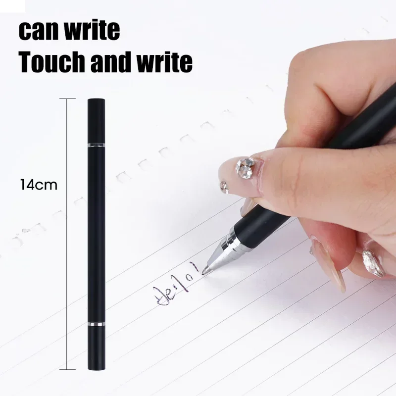 2 in 1 Capacitive Pen Suitable for Cellphone Tablet Multi-Function Touch Screen Capacitive Drawing Pen for Samsung Apple Xiaomi